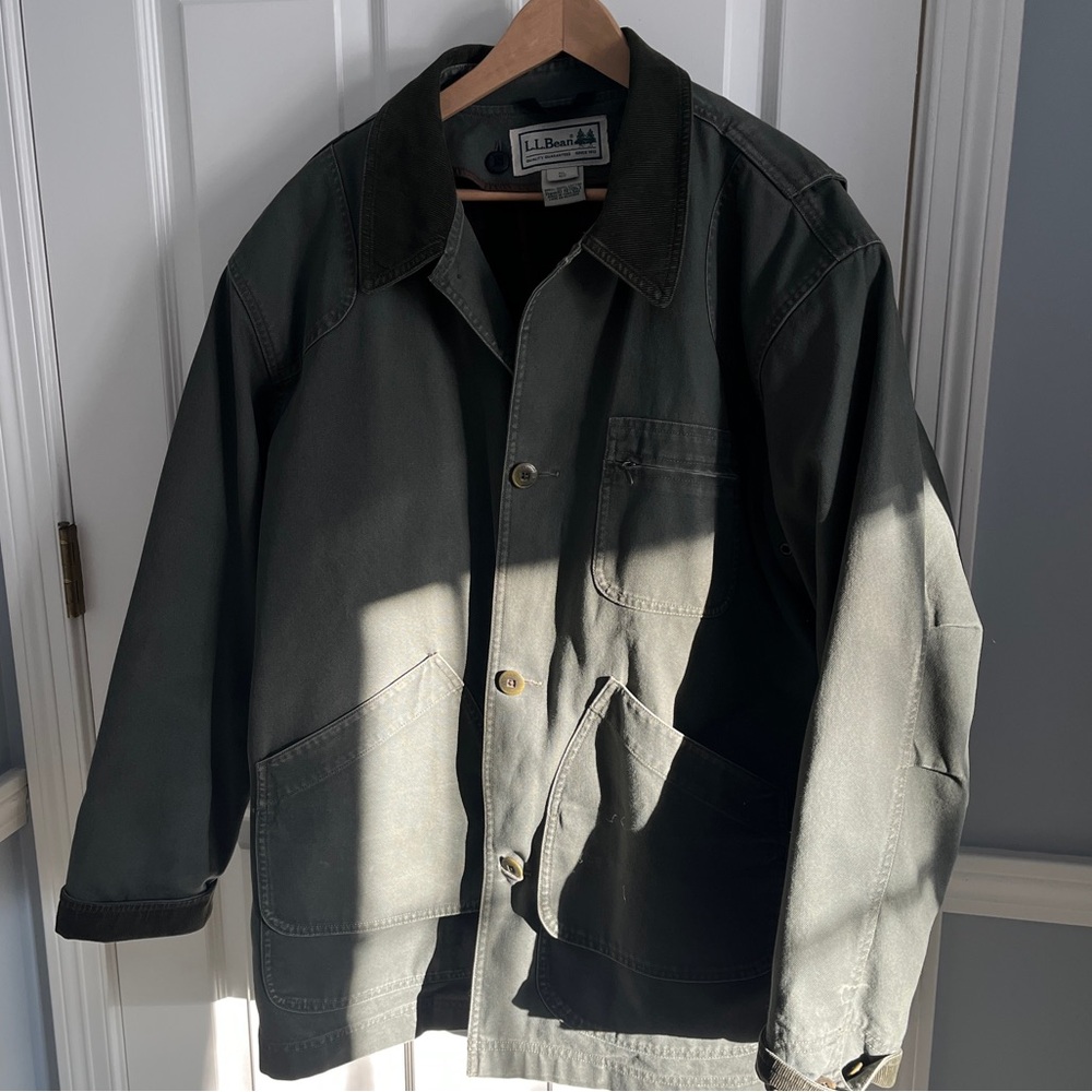 LL Bean Men's Original Field Coat with Wool/Nylon Liner -XL
